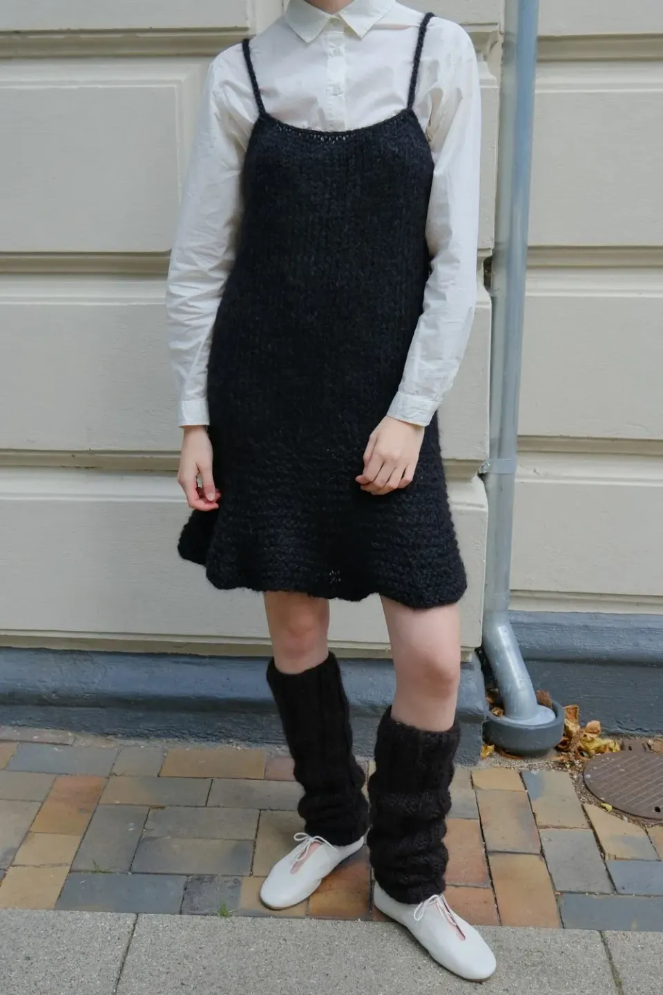 DAWNXDARE WERA strikkjole 199 Black mohair uld
