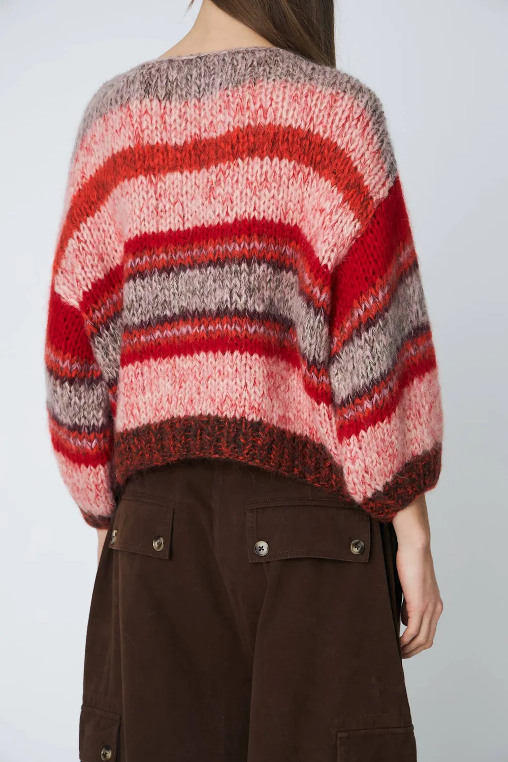 DAWNXDARE LOLA CREW 335 sweater chili stribet