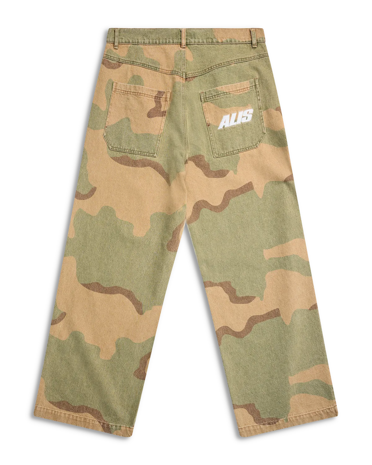 Alis Bam jeans wide fit camouflage bomuld