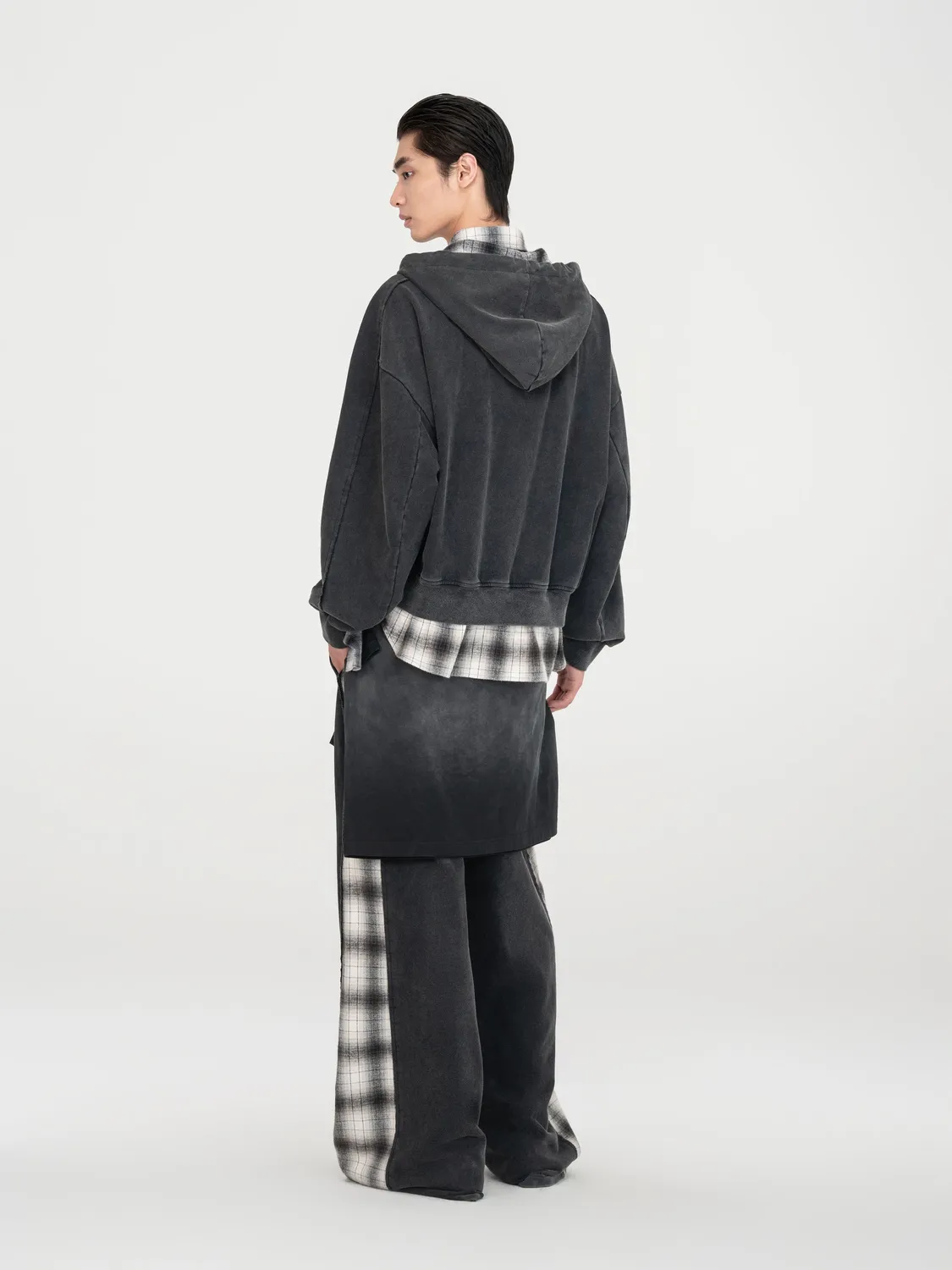 Feng Chen Wang Black Two-In-One Hoodie hættetrøje sort