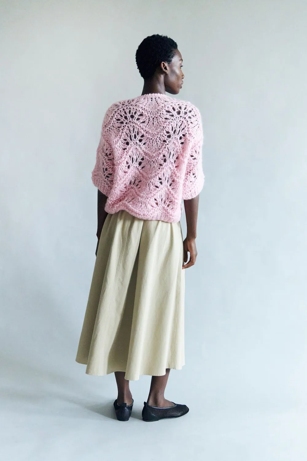 DAWNXDARE Elsa strikbluse 219 Super Pink mohair
