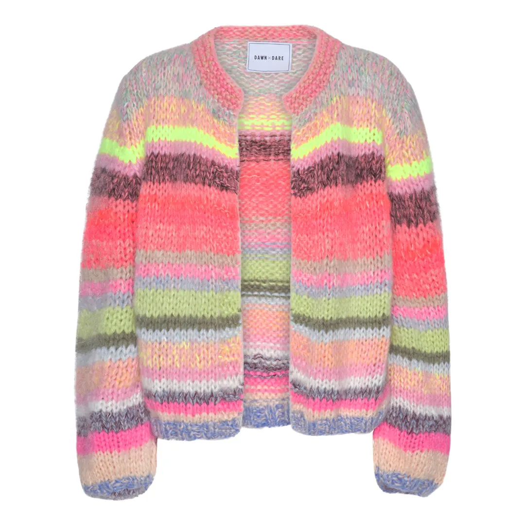 Dawnxdare Gabi strikcardigan 925 Bold Multi stribet