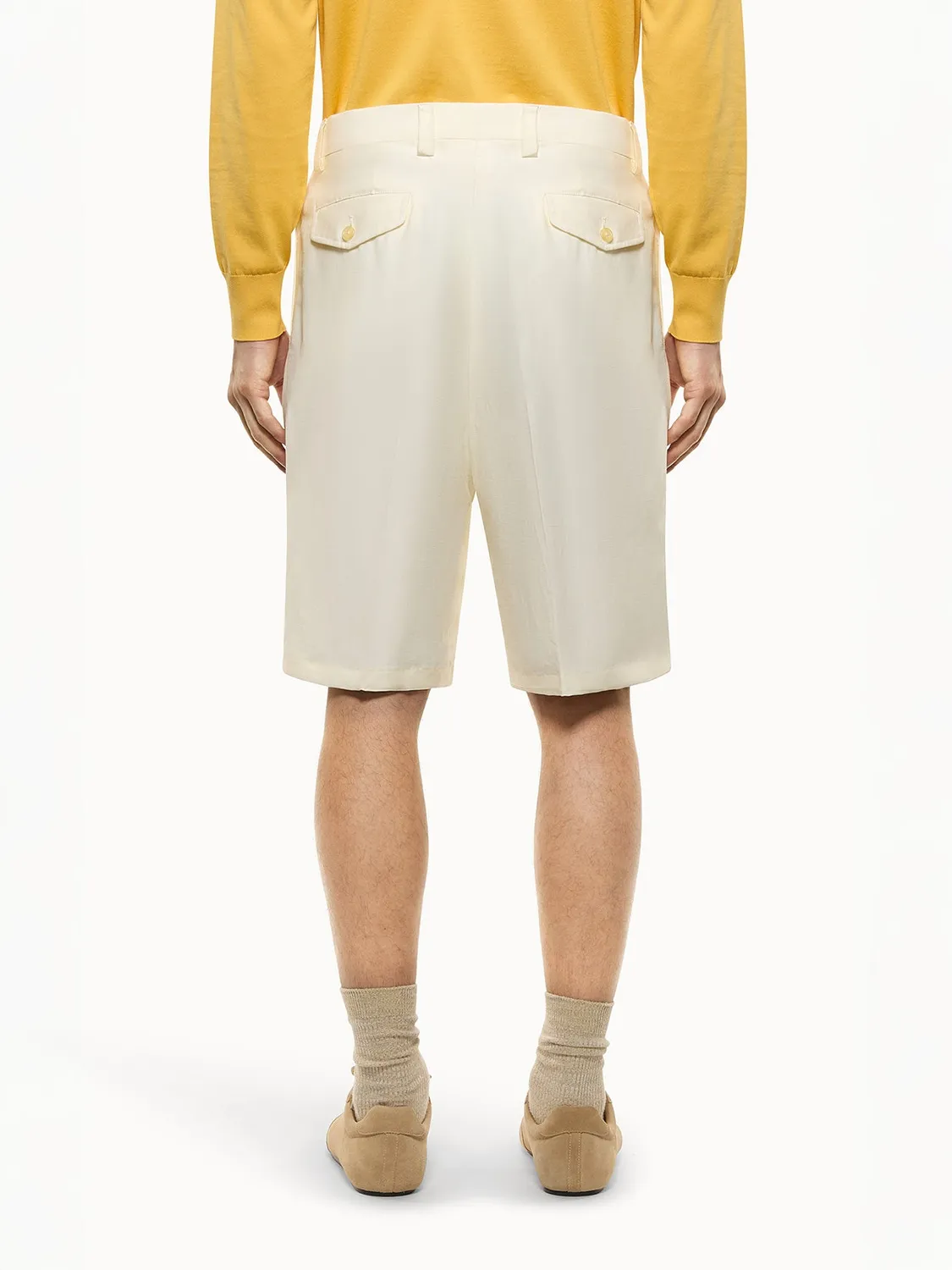 Laneus skræddersyede bermudashorts creme
