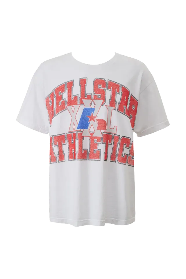 Hellstar XXL Athletics HSSPTE4 t-shirt hvid vintage