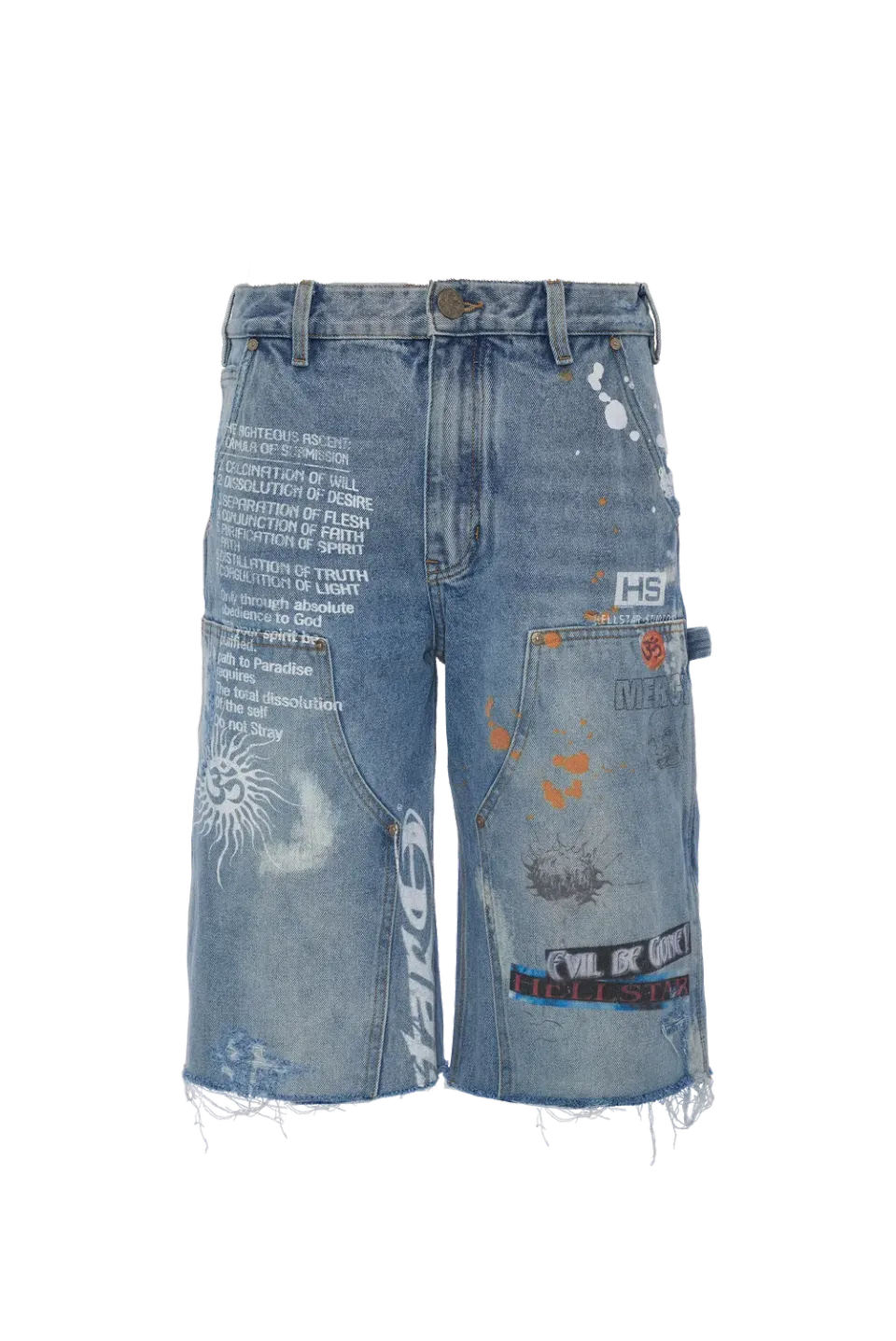 Hellstar Studios Scribble Carpenter denimshorts blå