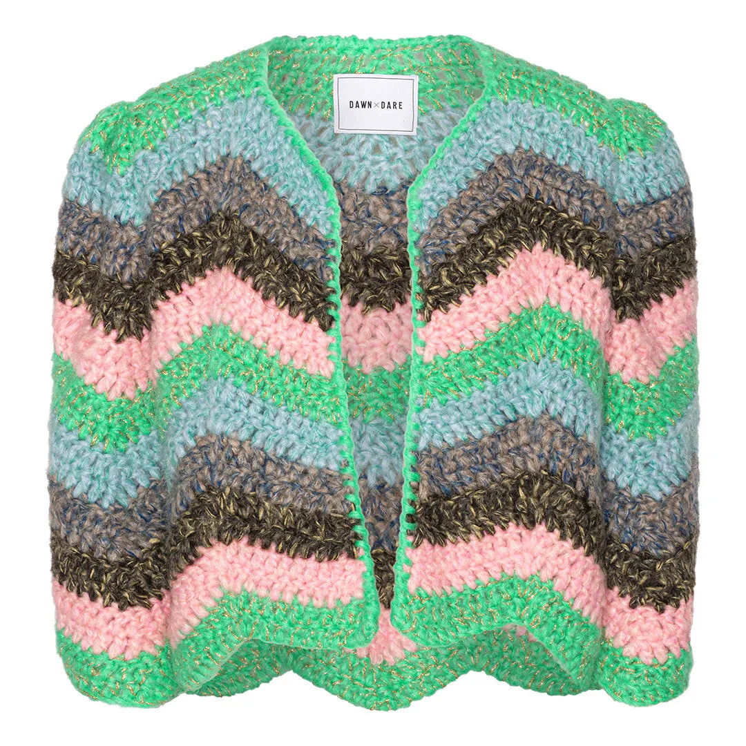 DAWNXDARE Ginza Stripe jakke 944 Jade flerfarvet
