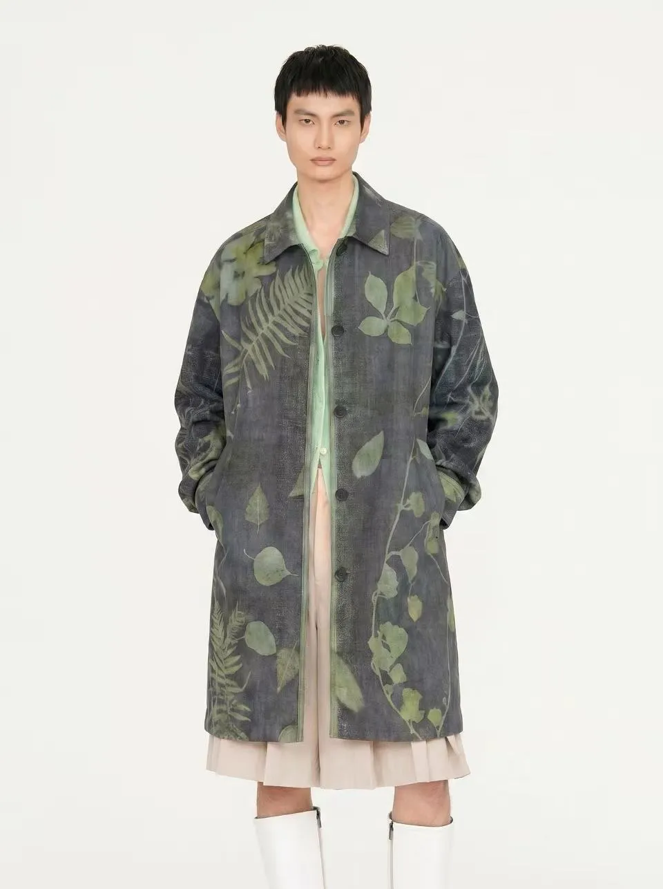 Feng Chen Wang Antique Plant Dyed frakke unik
