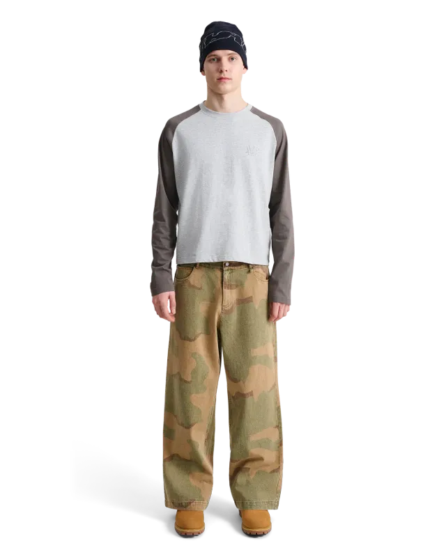 Alis Bam jeans wide fit camouflage bomuld