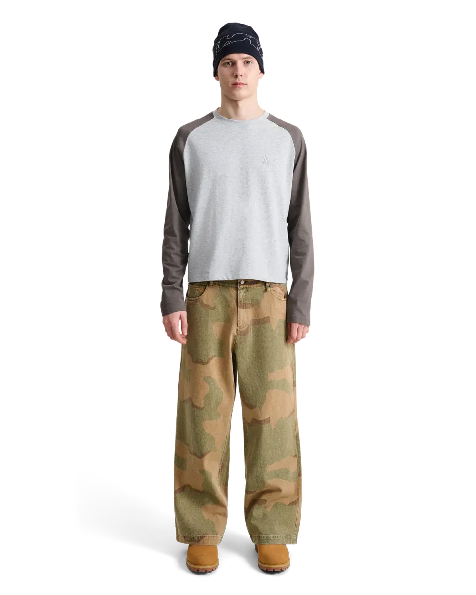 Alis Bam jeans wide fit camouflage bomuld