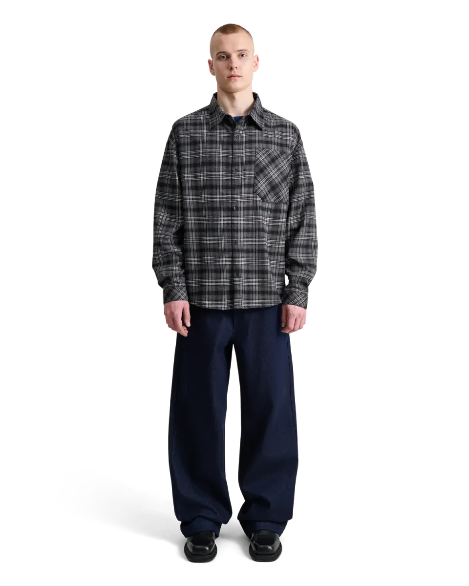 Alis Syril skjorte grey black tartan oversize