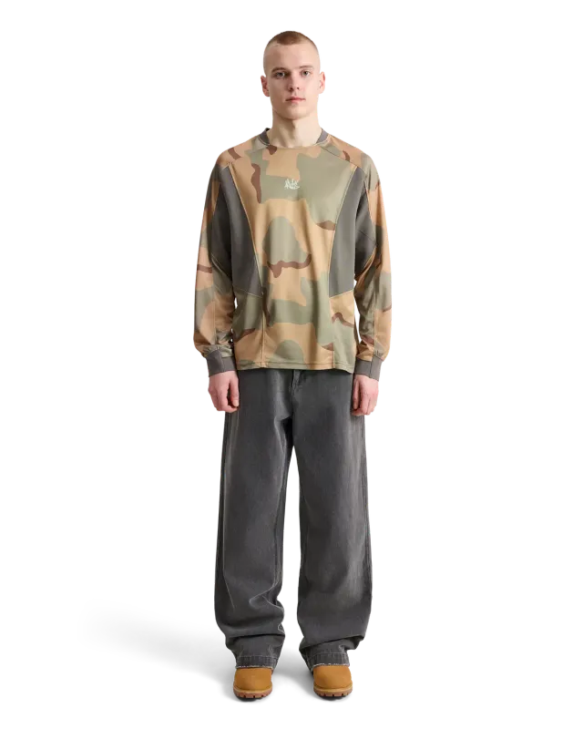 Alis Nikola longsleeve camouflage grey polyester