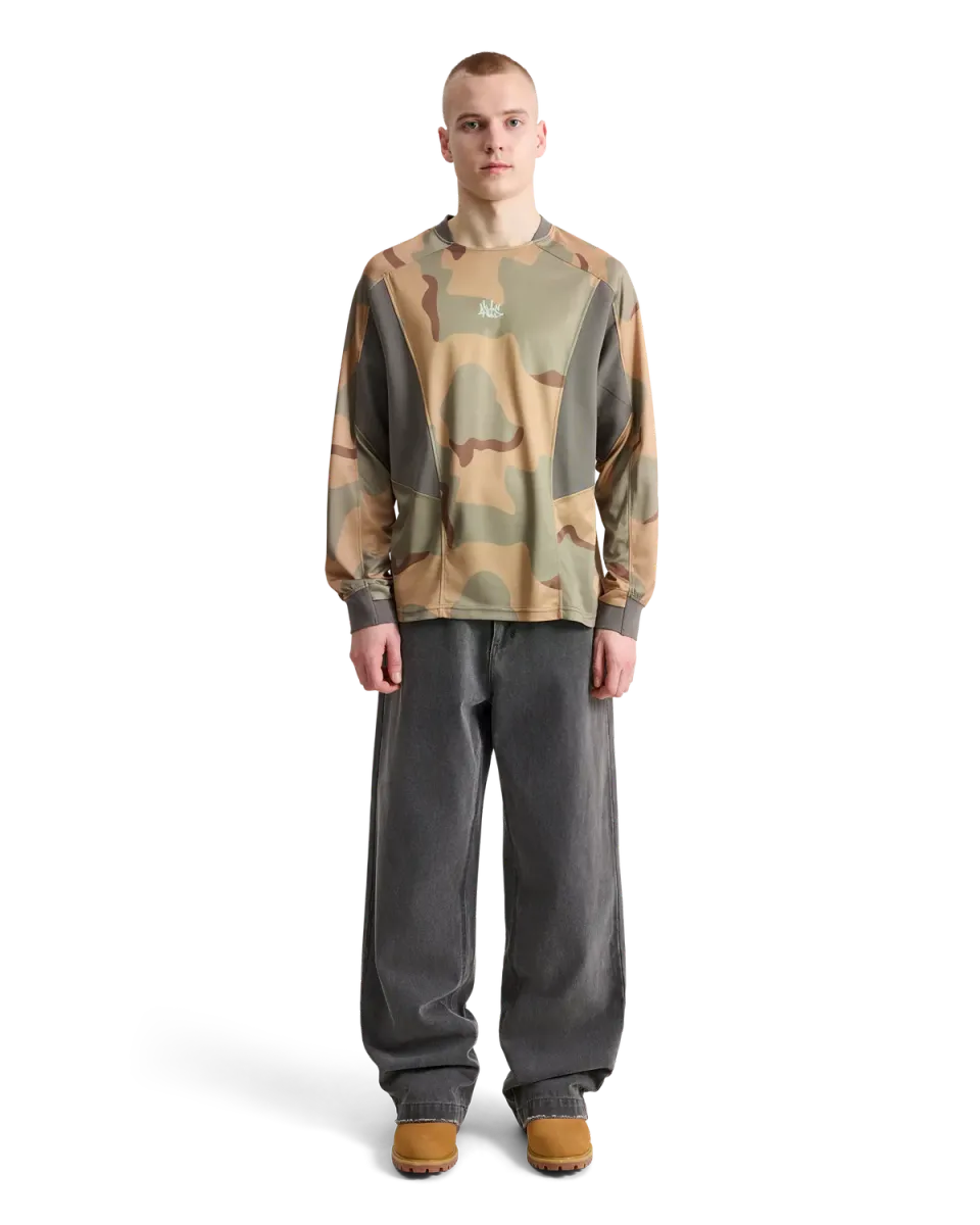 Alis Nikola longsleeve camouflage grey polyester