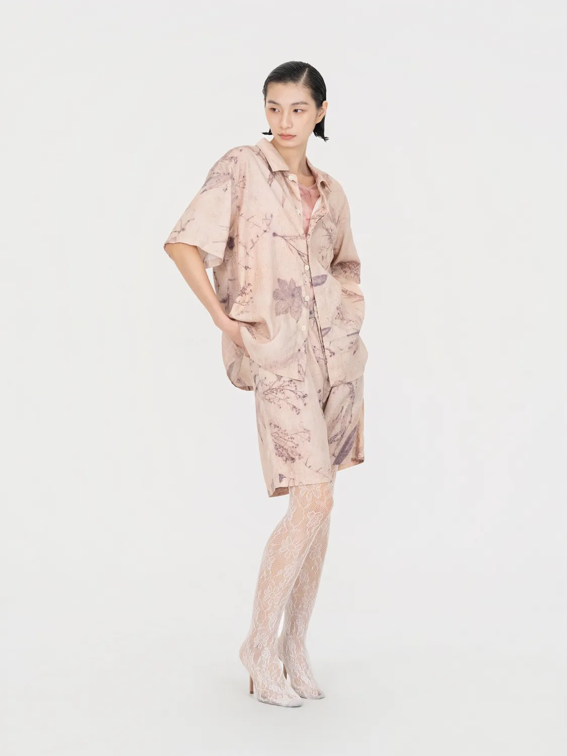 Feng Chen Wang Printed Plant Dye skjorte plantefarve