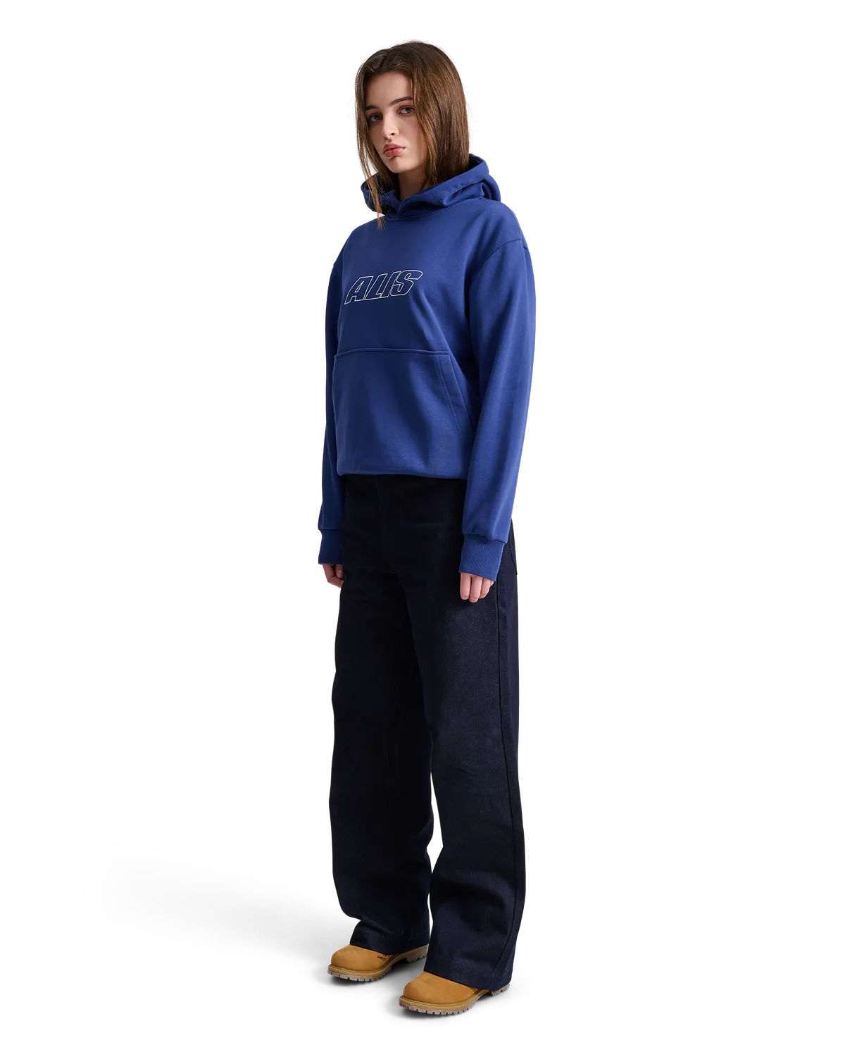 Alis Aori hoodie Solid Blue oversized bomuld