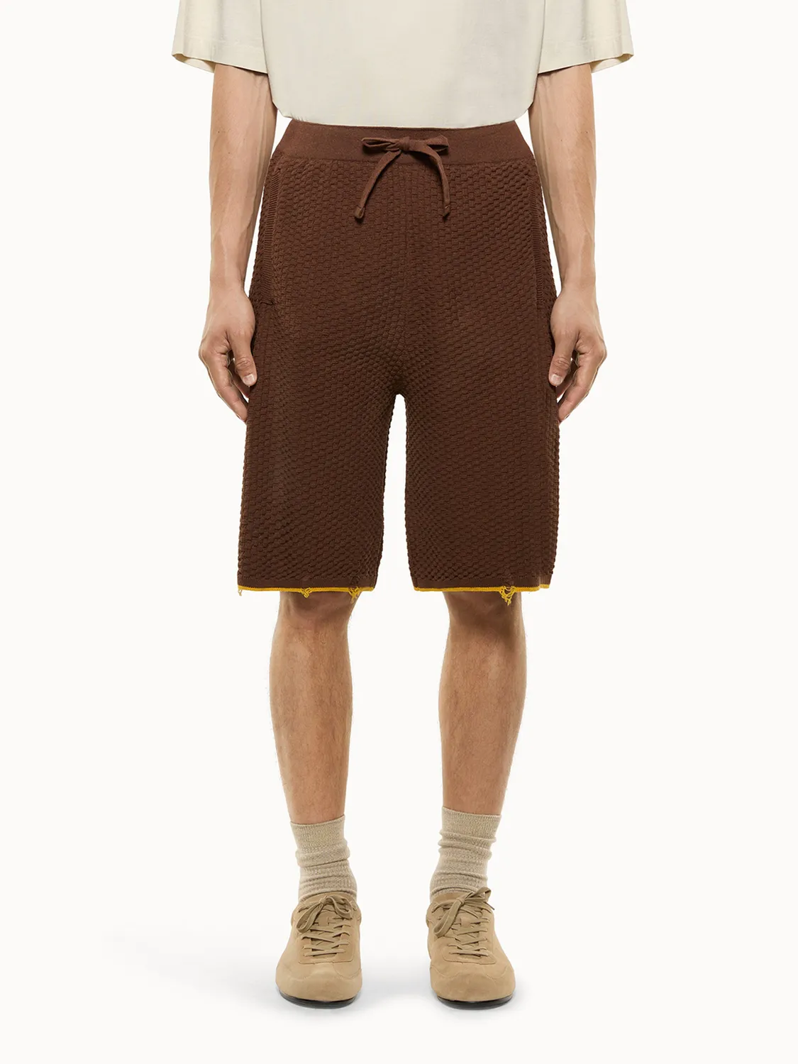 Laneus Bermuda Venice Beach shorts chokolade bomuld