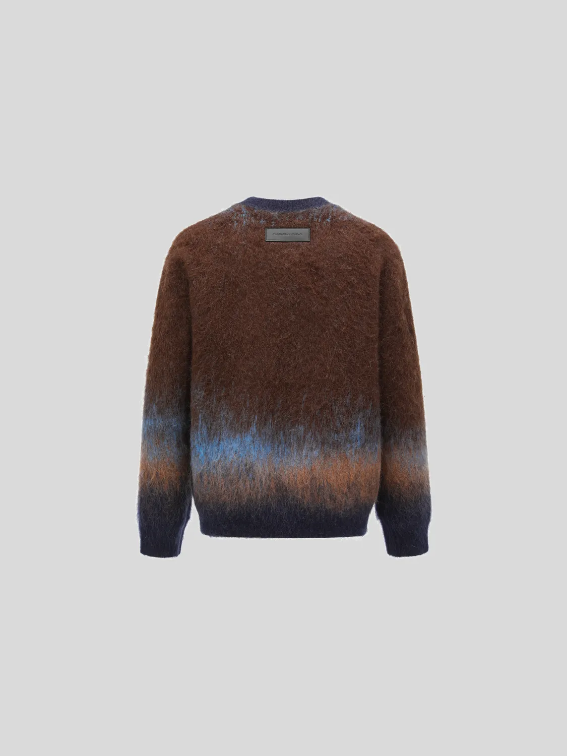 Feng Chen Wang Brown-Blue Gradient Sweater striktrøje børstet