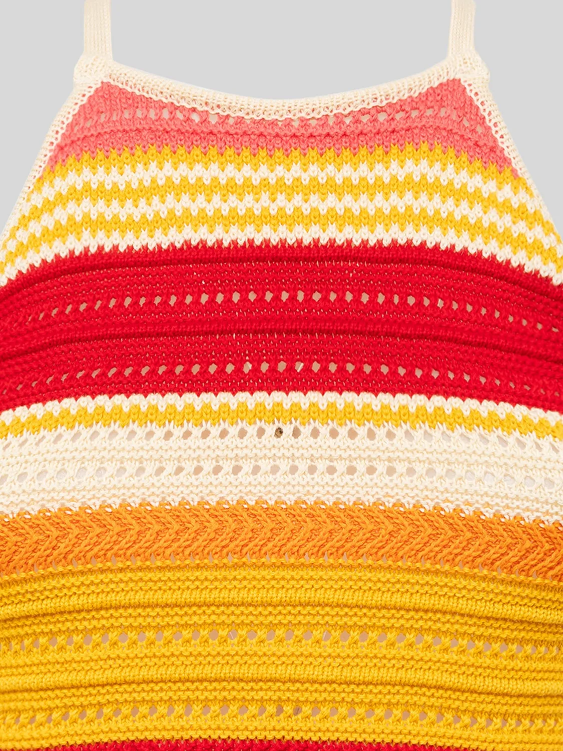 Laneus strik top bomuld pink-multicolor
