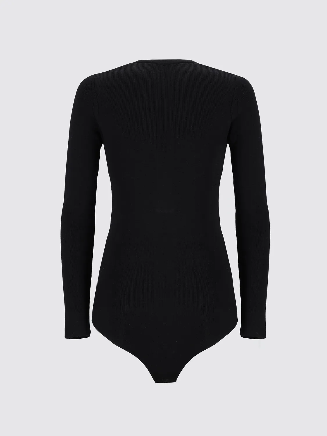 Laneus bodysuit sort merinould rib