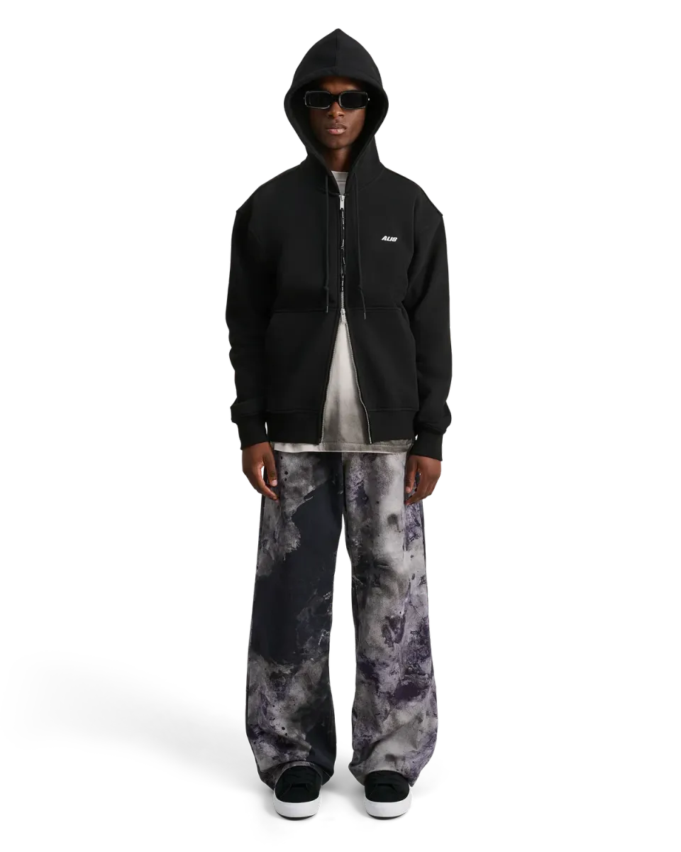 Alis Aaron hættetrøje med lynlås sort oversized