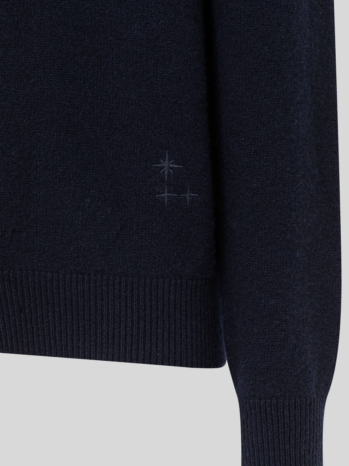 Laneus polo shirt uld cashmere navyblå