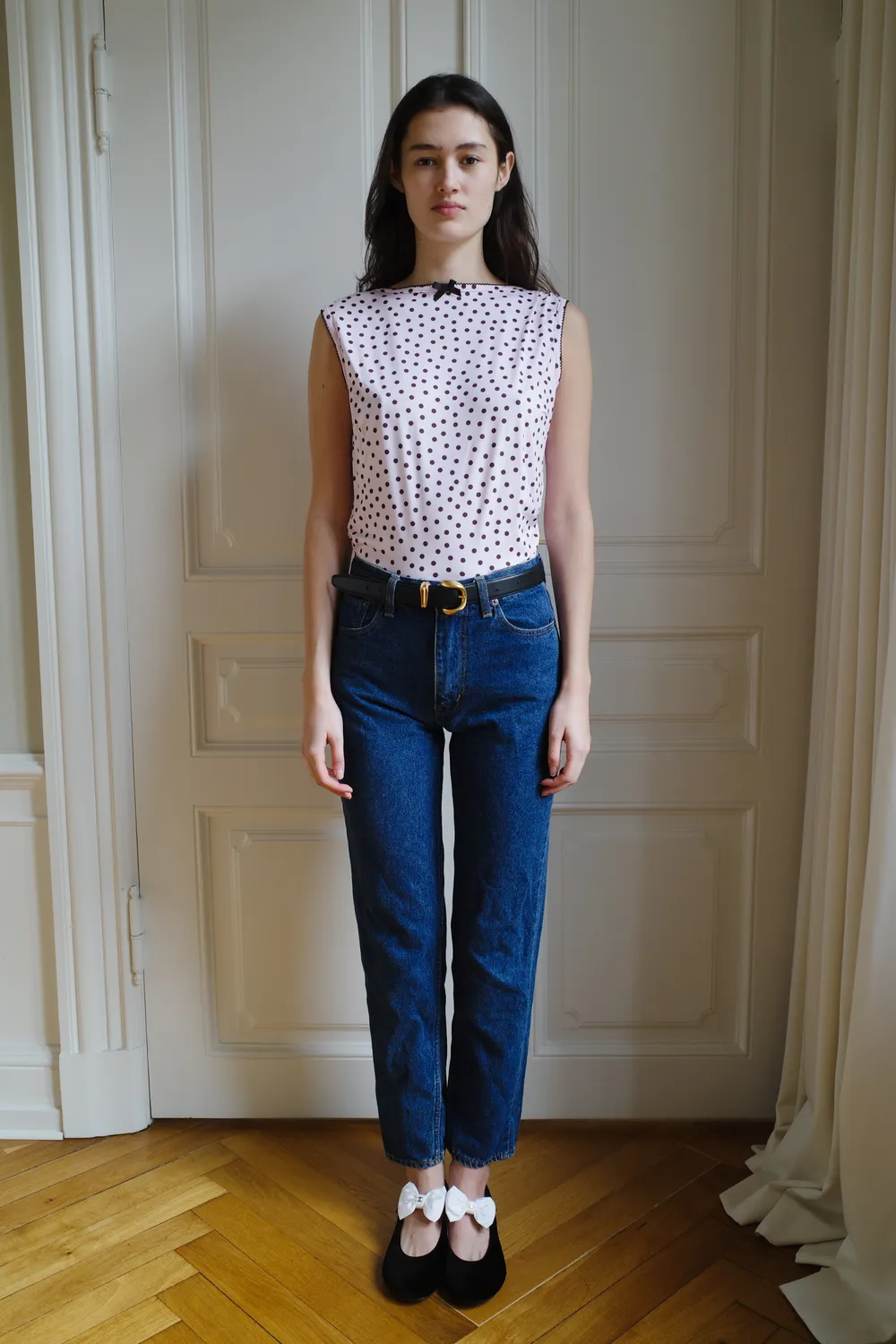 Caro Editions Alexa Top Jersey top Pink Dots strækbar