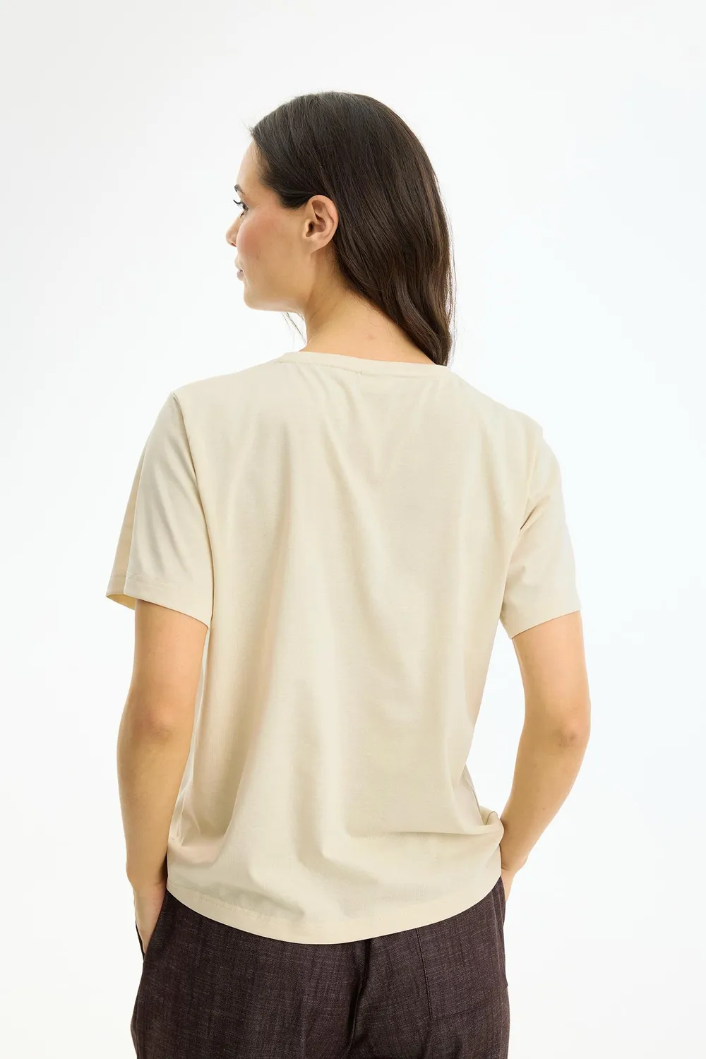 IN FRONT Salsa t-shirt med broderi klassisk