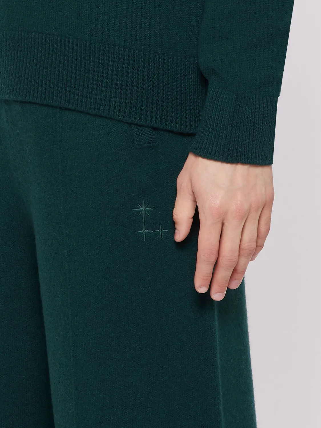 Laneus herrebukser skovgrøn uld cashmere