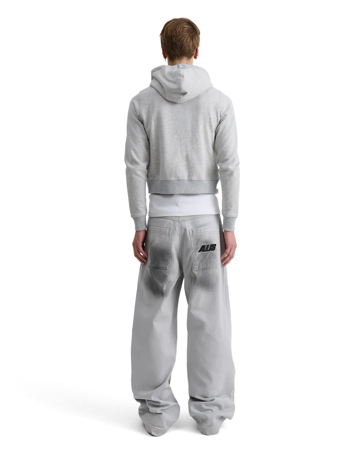 Alis Lauren zip hoodie bomuld Grey Melange