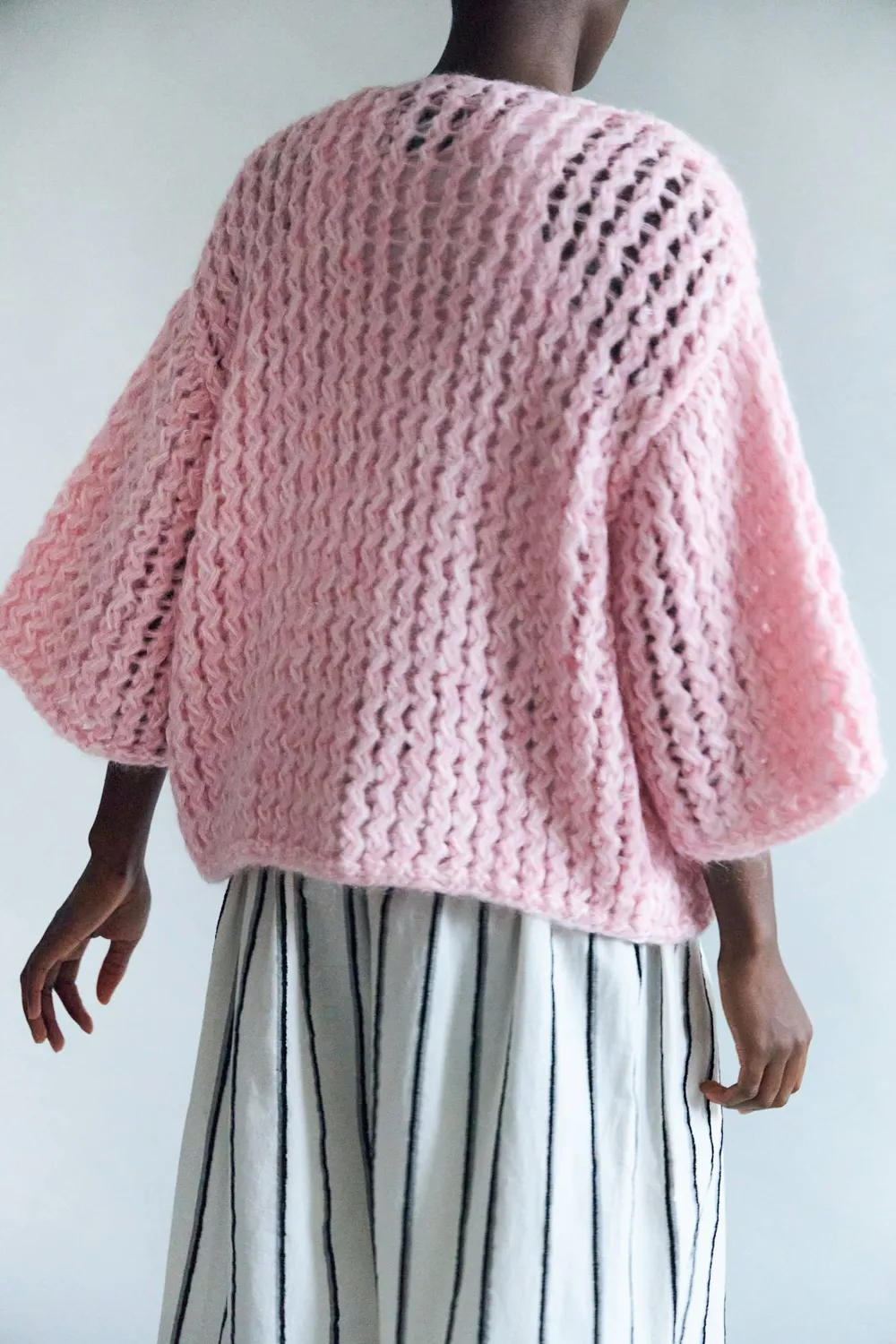 DAWNXDARE JULIA 219 strikcardigan super pink
