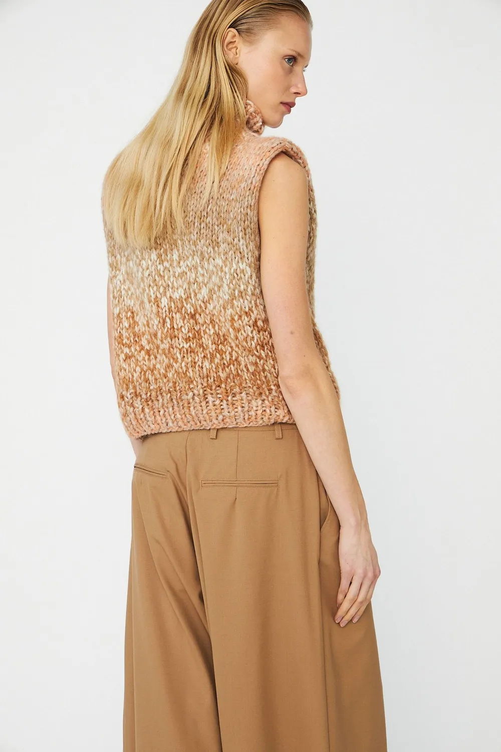 DAWNXDARE ELLIS strik top 852 CAMEL uld