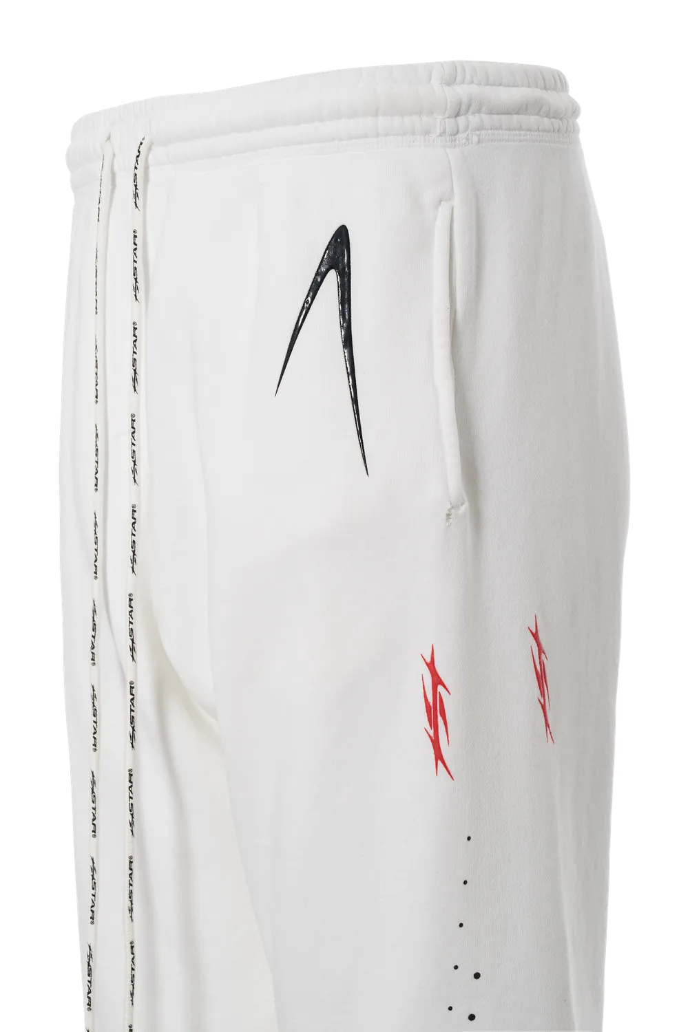 Hellstar Hype Flight HSSPSH04 shorts hvide 3/4 vintage