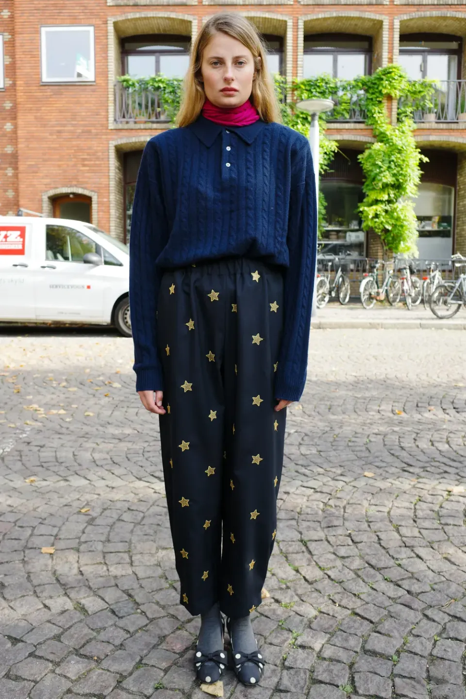 Caro Editions Coco bukser navy guldstjerner bomuld