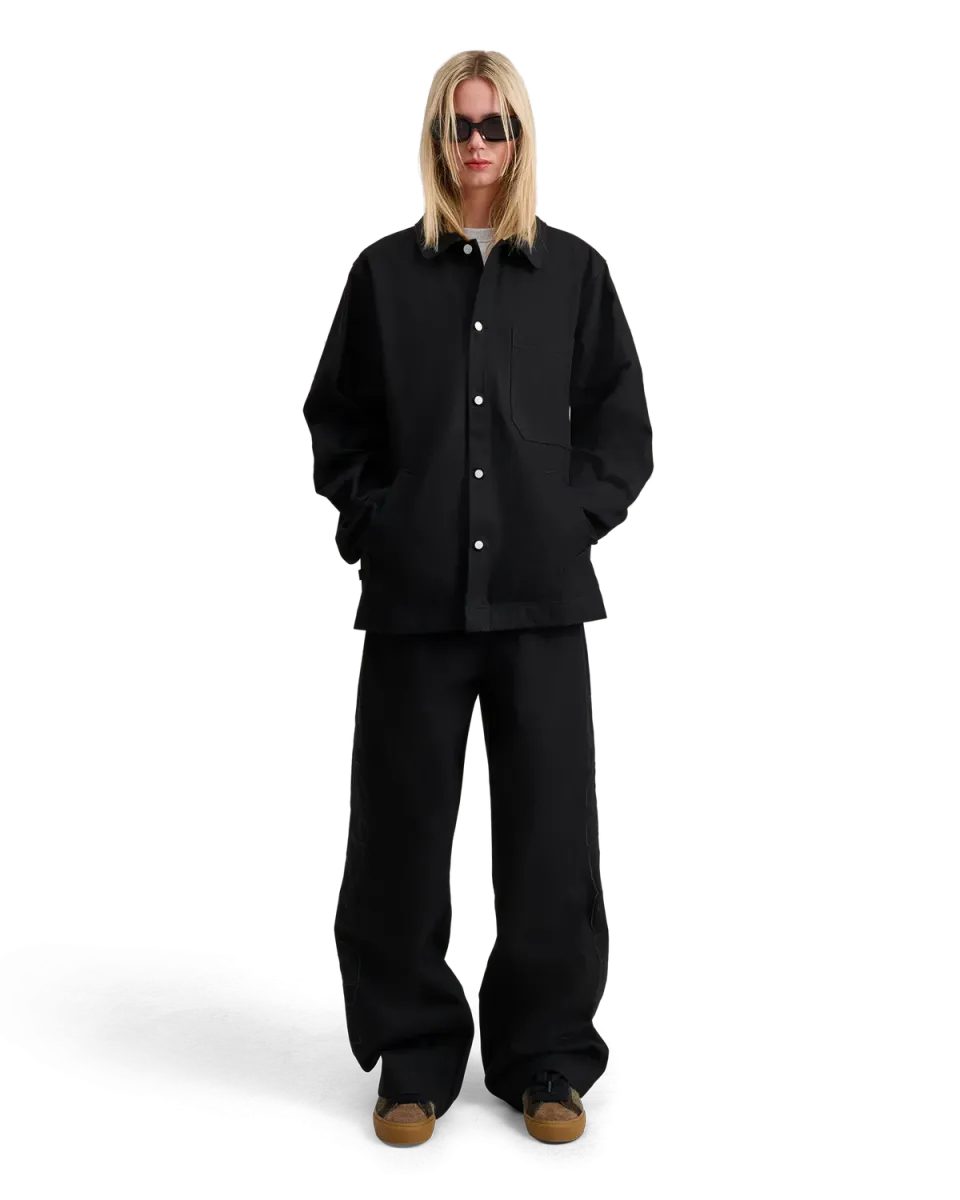Alis Viren arbejdsjakke solid black bomuld