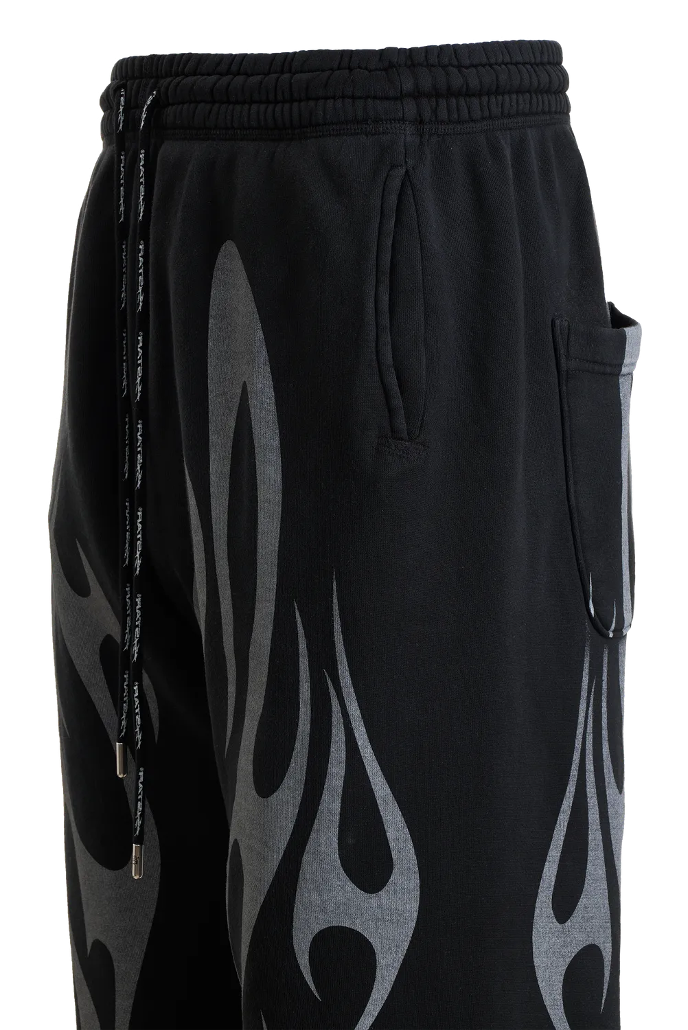 Hellstar Tribal Flame 3/4 shorts sort – fleece
