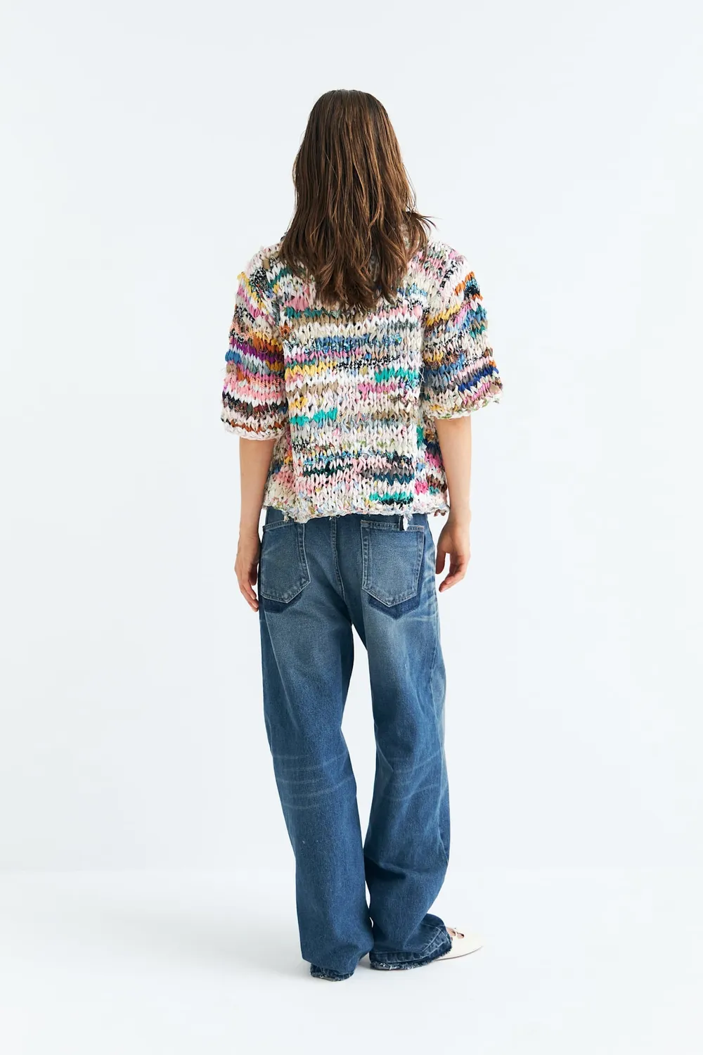 DAWNXDARE Moa 900 cardigan multi upcycled bomuld
