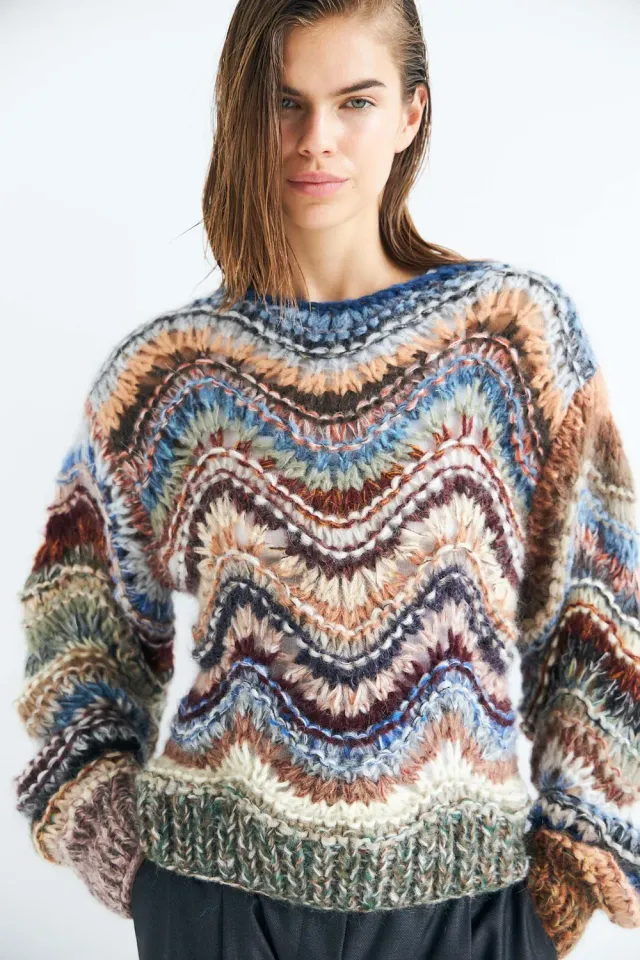 Dawnxdare Ella DS sweater dark multi mohair