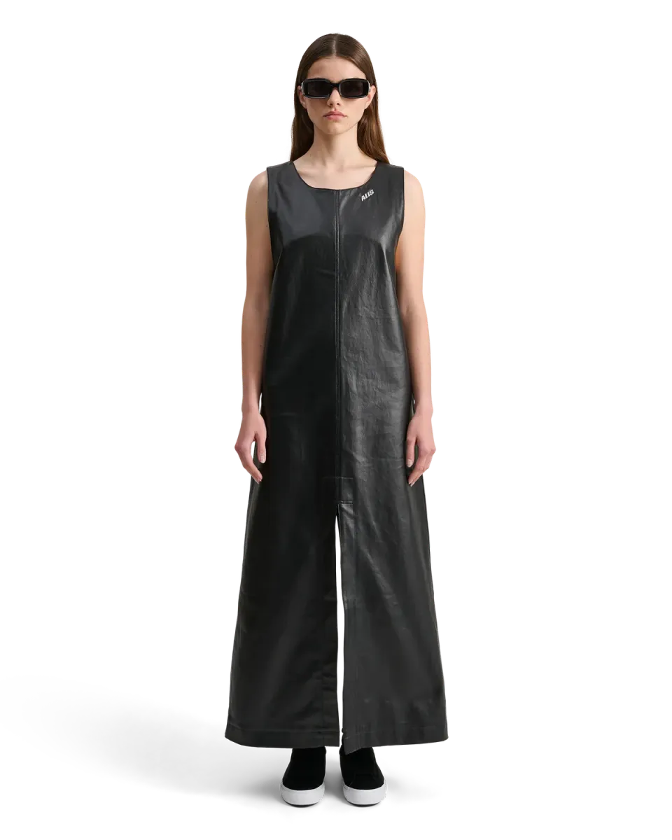 Alis Bethany A-line kjole blank sort PU