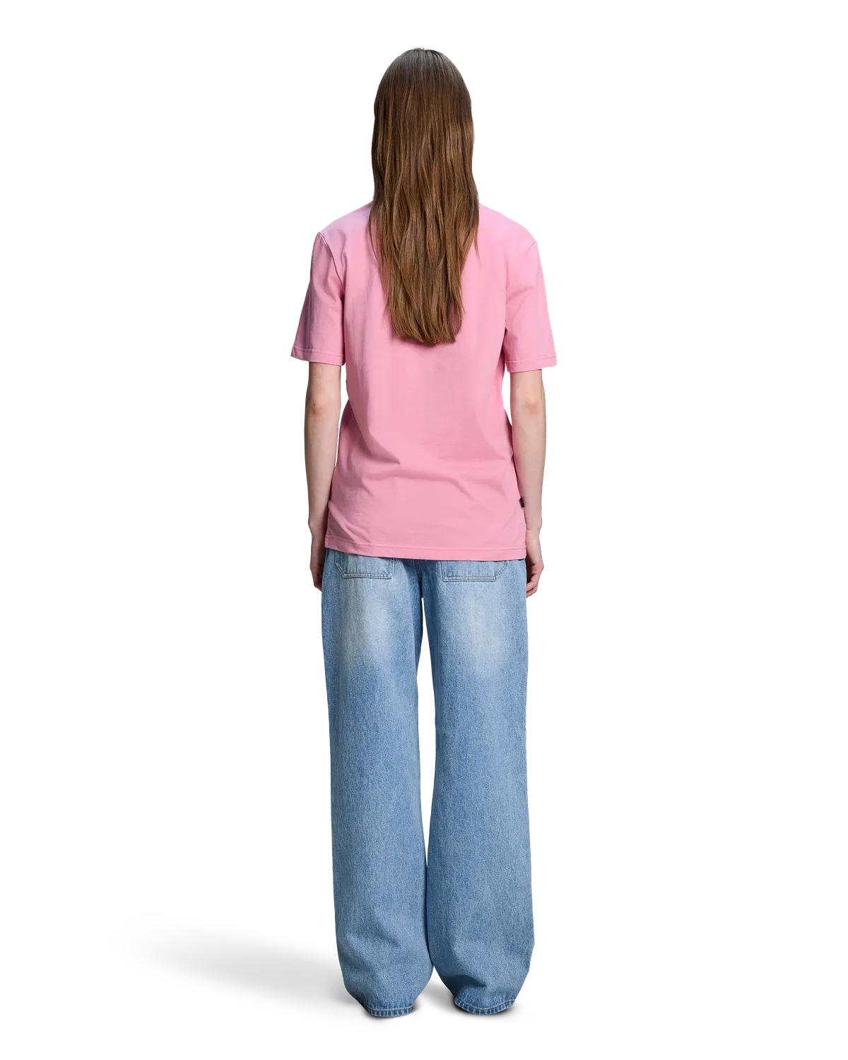 Alis Jeron t-shirt solid pink cropped fit