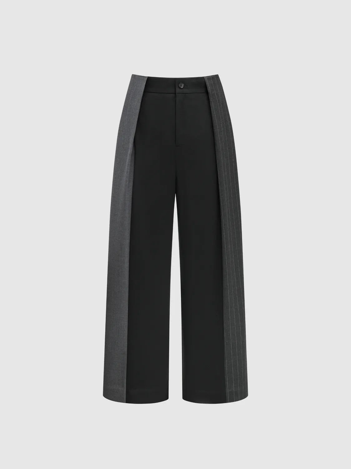 Feng Chen Wang tailored bukser sort-grå stribet