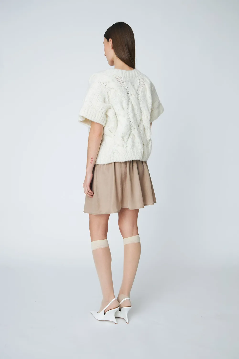DAWNXDARE Capri Torsade pullover chalk alpakauld