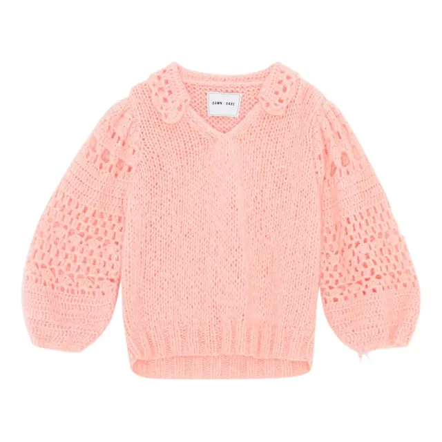 DAWNXDARE Nellie striktrøje 203 baby pink ballonærme