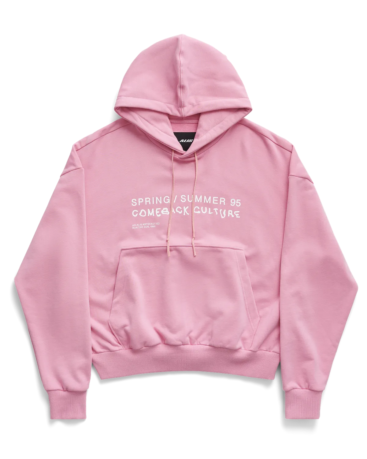 Alis Malto cropped hoodie lyserød bomuld