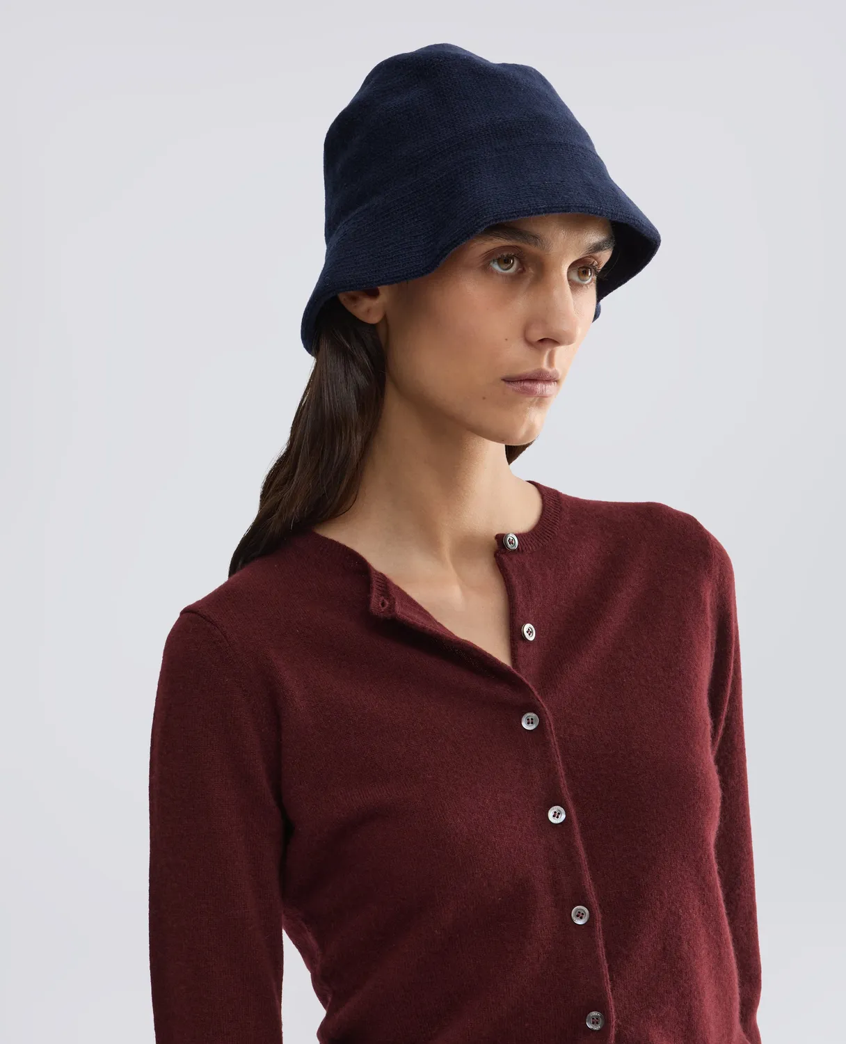 Aspesi bøllehat navy uld cashmere