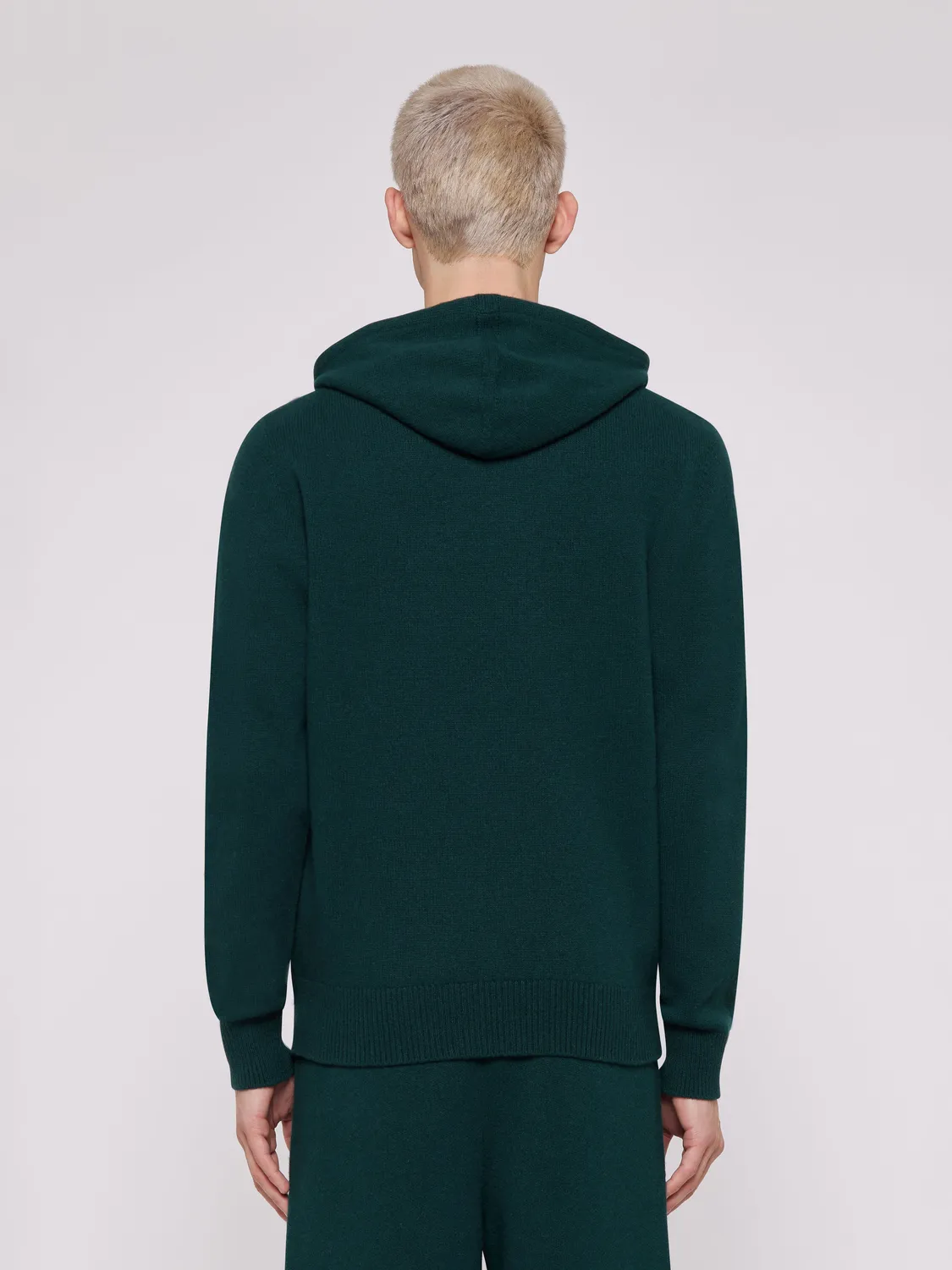 Laneus Wool Cashmere Hoodie hættetrøje gron uld