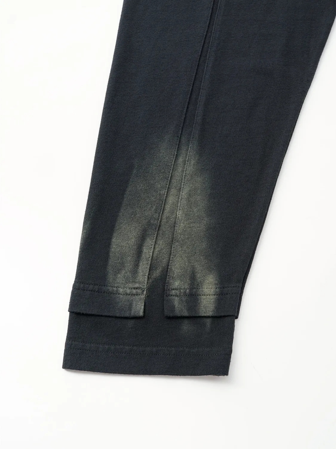 Feng Chen Wang Gradient Tie-Dye Deconstructed langærmet t-shirt blå-sort