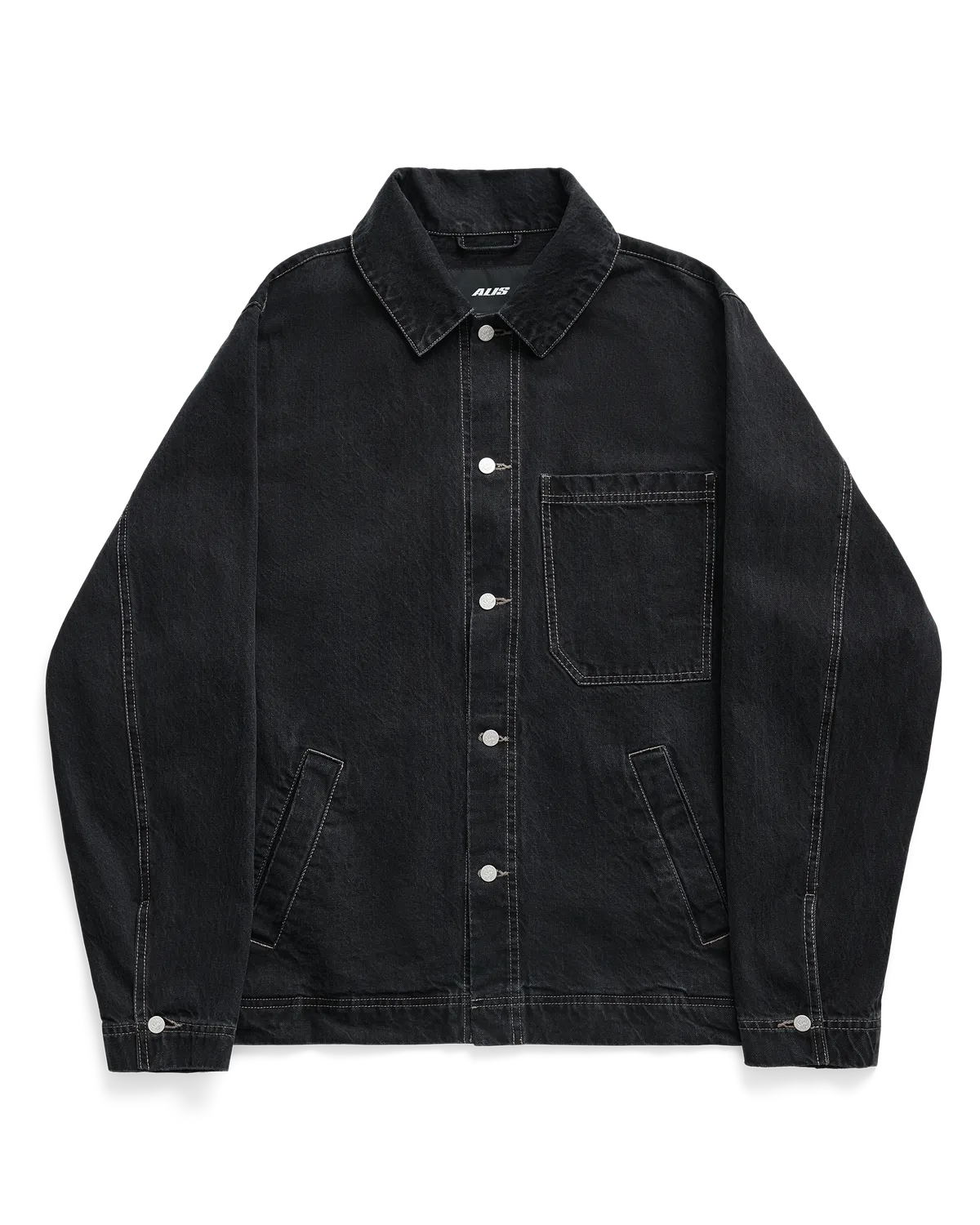 Alis Viren Short arbejdsjakke washed black bomuld