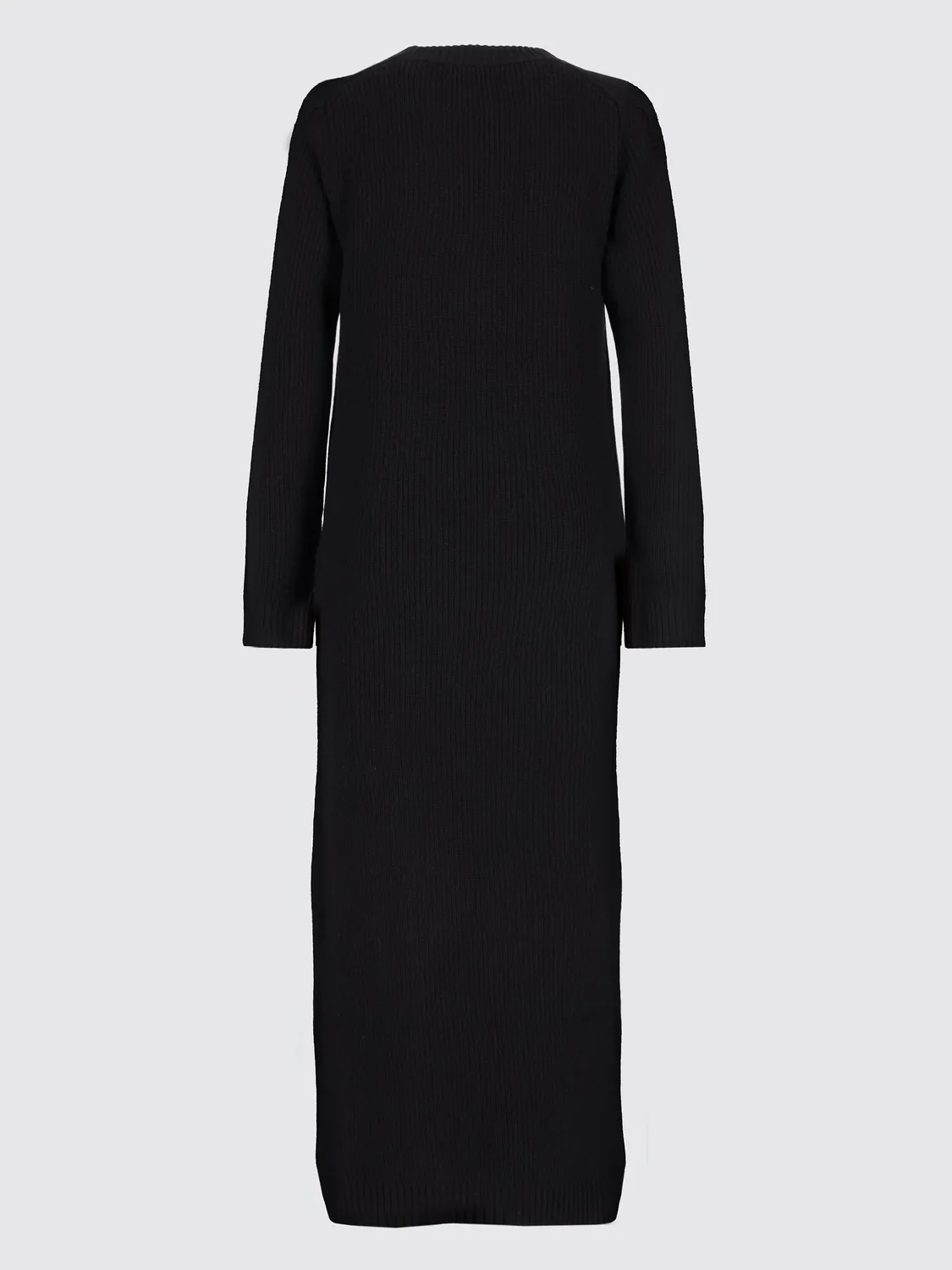 Laneus strikkjole BLACK/BLACK uld sideslids
