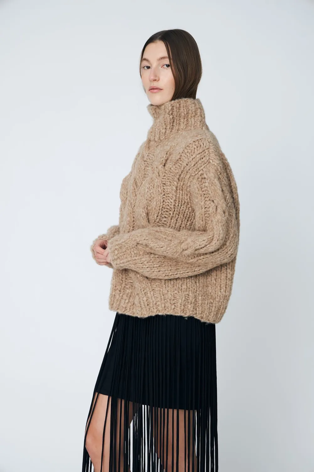 Dawnxdare Hope Torsade 192 pullover peat alpaka