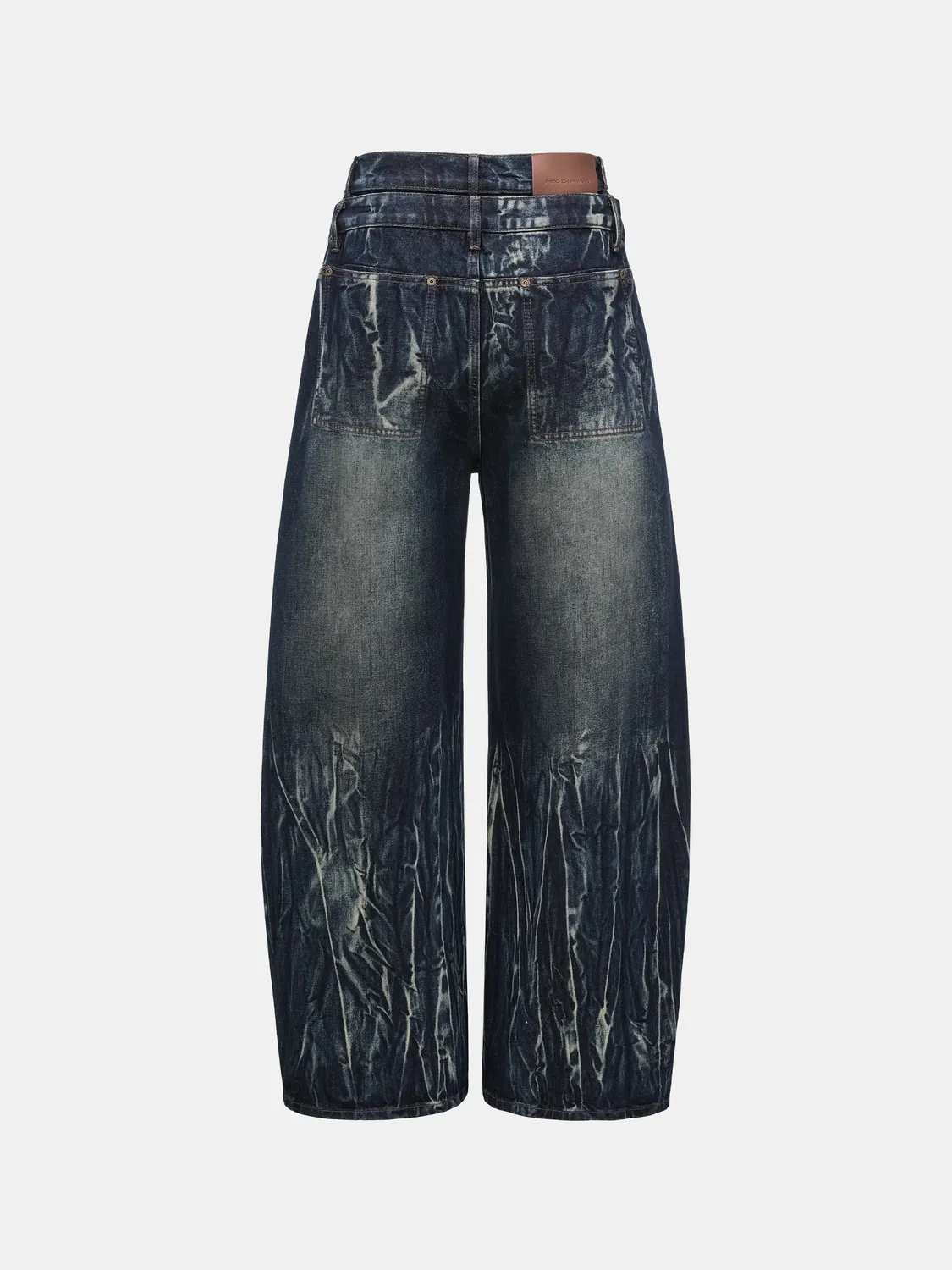 Feng Chen Wang Gradient Tie-Dye Jeans wide leg dobbelt talje