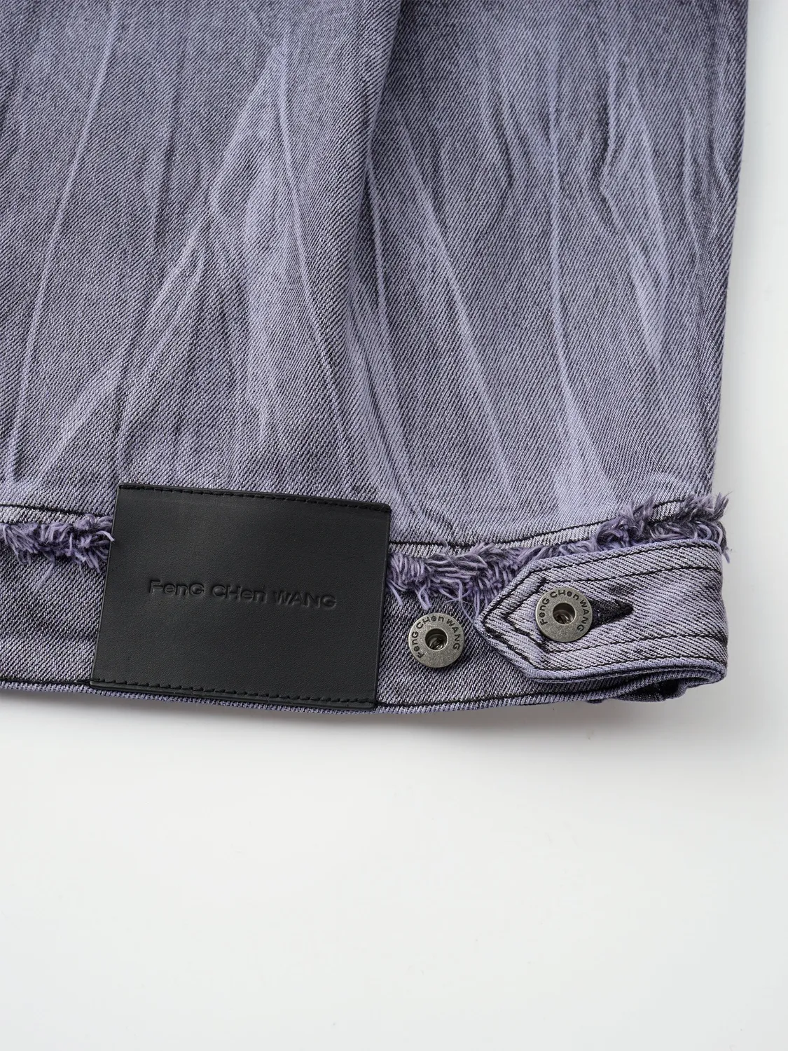 Feng Chen Wang gradient denimjakke sort lilla